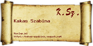 Kakas Szabina névjegykártya
