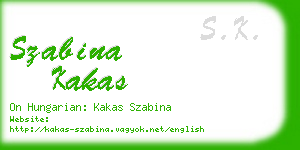 szabina kakas business card